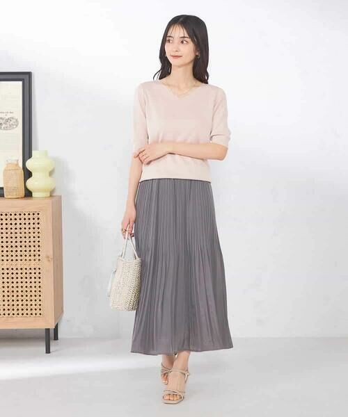 a.v.v / アー・ヴェ・ヴェ ニット・セーター | 【接触冷感】ラメVネックパフスリーブニット | 詳細4