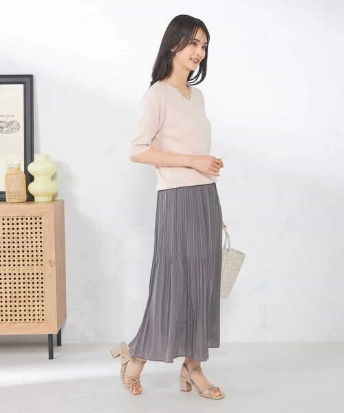 a.v.v / アー・ヴェ・ヴェ ニット・セーター | 【接触冷感】ラメVネックパフスリーブニット | 詳細5