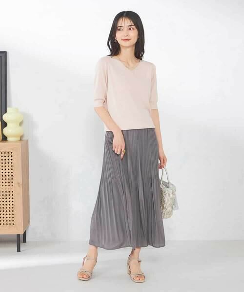 a.v.v / アー・ヴェ・ヴェ ニット・セーター | 【接触冷感】ラメVネックパフスリーブニット | 詳細6