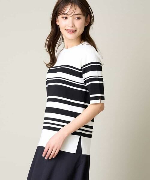 a.v.v / アー・ヴェ・ヴェ ニット・セーター | 【洗える/UVカット】クルーネックニット(アイボリー)