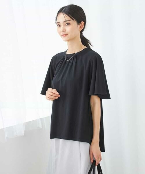 a.v.v / アー・ヴェ・ヴェ カットソー | 【接触冷感/UVカット】ギャザーネックフレアスリーブトップス | 詳細19