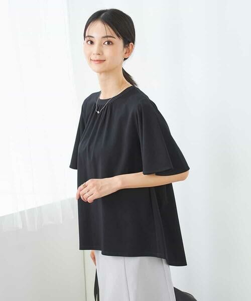 a.v.v / アー・ヴェ・ヴェ カットソー | 【接触冷感/UVカット】ギャザーネックフレアスリーブトップス | 詳細20