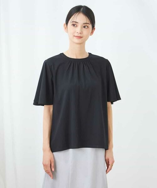 a.v.v / アー・ヴェ・ヴェ カットソー | 【接触冷感/UVカット】ギャザーネックフレアスリーブトップス | 詳細25
