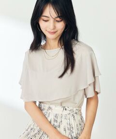 a.v.v / アー・ヴェ・ヴェ カットソー | 【接触冷感/UVカット】2WAY シフォンケープカットソー