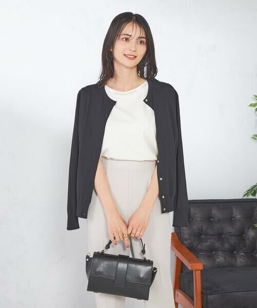 a.v.v / アー・ヴェ・ヴェ カットソー | 【UVカット】パール調ネックトップス | 詳細10