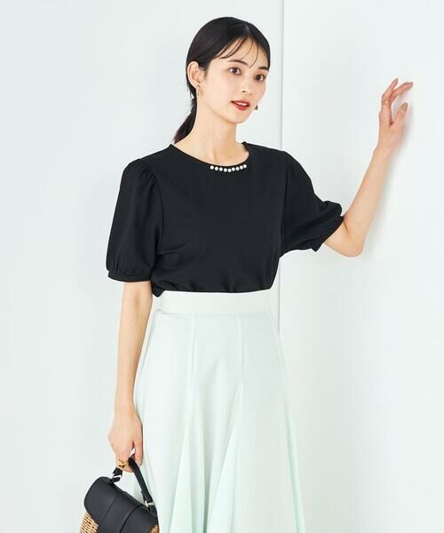 a.v.v / アー・ヴェ・ヴェ カットソー | 【UVカット】パール調ネックトップス | 詳細13