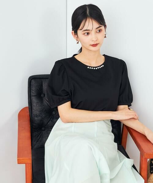 a.v.v / アー・ヴェ・ヴェ カットソー | 【UVカット】パール調ネックトップス | 詳細16