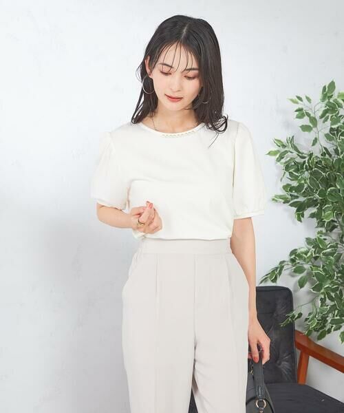 a.v.v / アー・ヴェ・ヴェ カットソー | 【UVカット】パール調ネックトップス | 詳細7