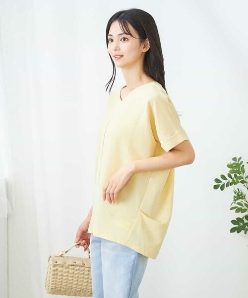 a.v.v / アー・ヴェ・ヴェ カットソー | Vネックぽこぽこチュニック | 詳細7