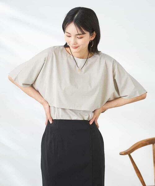 a.v.v / アー・ヴェ・ヴェ カットソー | 【接触冷感/UVカット】レイヤードライクカットソー | 詳細19