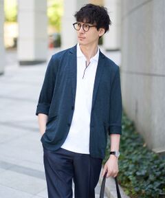 a.v.v / アー・ヴェ・ヴェ テーラードジャケット | 【イージーケア/接触冷感】ブライト天竺サマージャケット【吸水速乾/UVカット】