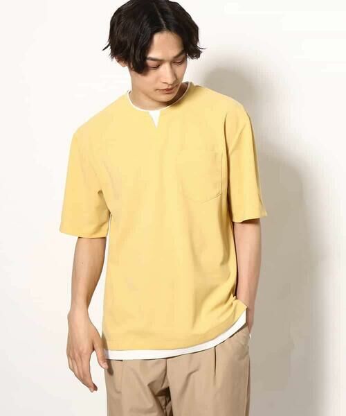 a.v.v / アー・ヴェ・ヴェ カットソー | 【接触冷感】梨地フェイクレイヤードカットソー【イージーケア/ストレッチ】 | 詳細10