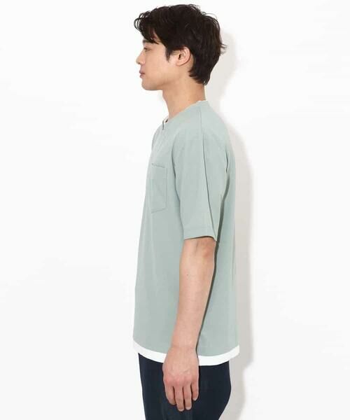 a.v.v / アー・ヴェ・ヴェ カットソー | 【接触冷感】梨地フェイクレイヤードカットソー【イージーケア/ストレッチ】 | 詳細17