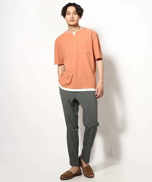 a.v.v / アー・ヴェ・ヴェ カットソー | 【接触冷感】梨地フェイクレイヤードカットソー【イージーケア/ストレッチ】 | 詳細2