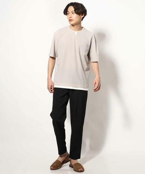 a.v.v / アー・ヴェ・ヴェ カットソー | 【接触冷感】梨地フェイクレイヤードカットソー【イージーケア/ストレッチ】 | 詳細24