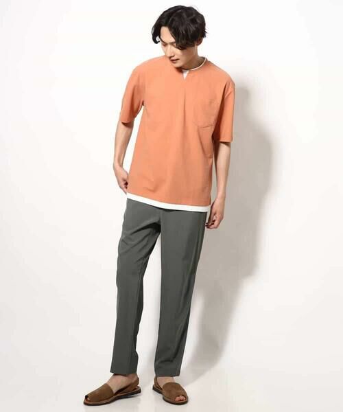 a.v.v / アー・ヴェ・ヴェ カットソー | 【接触冷感】梨地フェイクレイヤードカットソー【イージーケア/ストレッチ】 | 詳細3