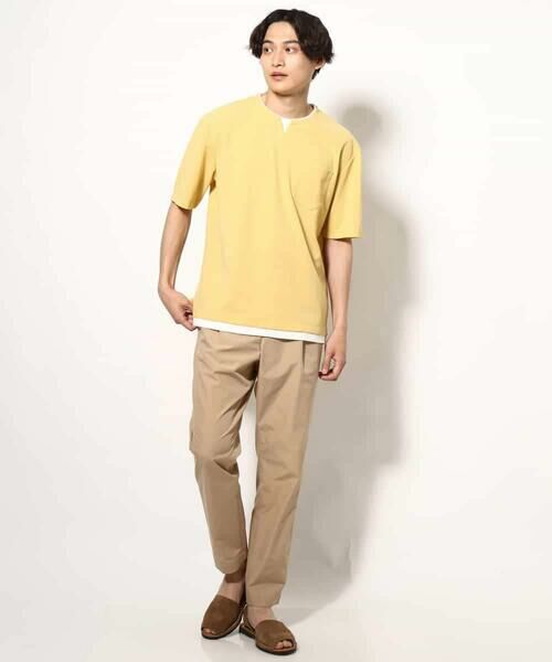 a.v.v / アー・ヴェ・ヴェ カットソー | 【接触冷感】梨地フェイクレイヤードカットソー【イージーケア/ストレッチ】 | 詳細5