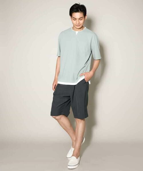 a.v.v / アー・ヴェ・ヴェ カットソー | 【接触冷感】梨地フェイクレイヤードカットソー【イージーケア/ストレッチ】 | 詳細8
