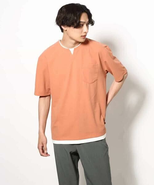 a.v.v / アー・ヴェ・ヴェ カットソー | 【接触冷感】梨地フェイクレイヤードカットソー【イージーケア/ストレッチ】 | 詳細9