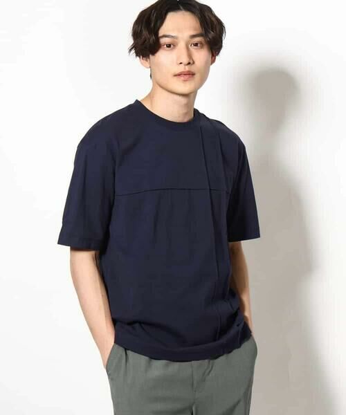 a.v.v/アー・ヴェ・ヴェ 【定番アイテム】ピンタックデザインTシャツ(デザテクシリーズ) ネイビー L a.v.v/アー・ヴェ・ヴェ 【定番アイテム】ピンタックデザインTシャツ(デザテクシリーズ) ネイビー L