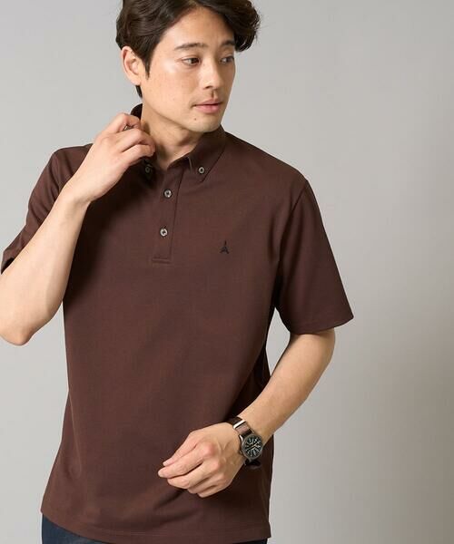 a.v.v / アー・ヴェ・ヴェ カットソー | 【接触冷感】ボタンダウン カノコポロシャツ ワンポイント刺繍入り【イージーケア/毛玉になりにくい】 | 詳細1