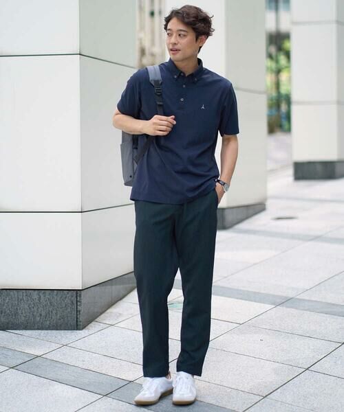 a.v.v / アー・ヴェ・ヴェ カットソー | 【接触冷感】ボタンダウン カノコポロシャツ ワンポイント刺繍入り【イージーケア/毛玉になりにくい】 | 詳細5