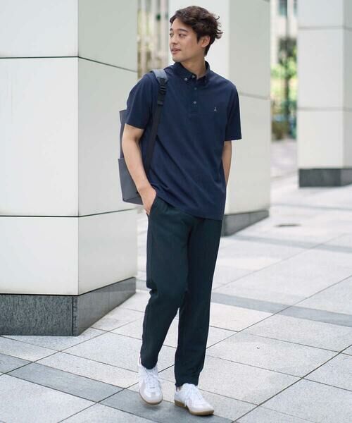 a.v.v / アー・ヴェ・ヴェ カットソー | 【接触冷感】ボタンダウン カノコポロシャツ ワンポイント刺繍入り【イージーケア/毛玉になりにくい】 | 詳細6