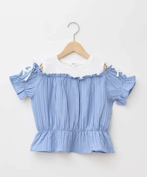 a.v.v / アー・ヴェ・ヴェ シャツ・ブラウス | [100-160]【セットアップも出来る】袖レースアップオフショルブラウス | 詳細1