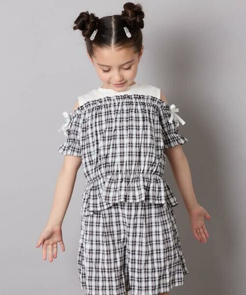 a.v.v / アー・ヴェ・ヴェ シャツ・ブラウス | [100-160]【セットアップも出来る】袖レースアップオフショルブラウス | 詳細11