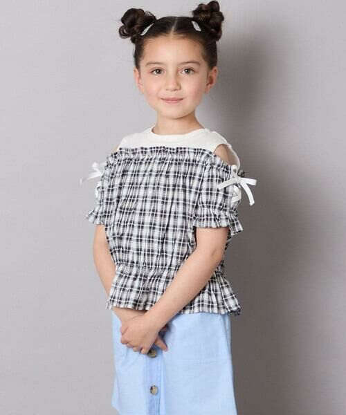 a.v.v / アー・ヴェ・ヴェ シャツ・ブラウス | [100-160]【セットアップも出来る】袖レースアップオフショルブラウス | 詳細7