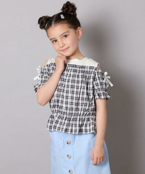 a.v.v / アー・ヴェ・ヴェ シャツ・ブラウス | [100-160]【セットアップも出来る】袖レースアップオフショルブラウス | 詳細8