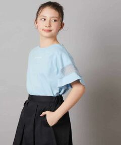 a.v.v / アー・ヴェ・ヴェ カットソー | 【累計1万枚販売/接触冷感/ジメジメ対策】[140-150]袖シアー切り替えトップス