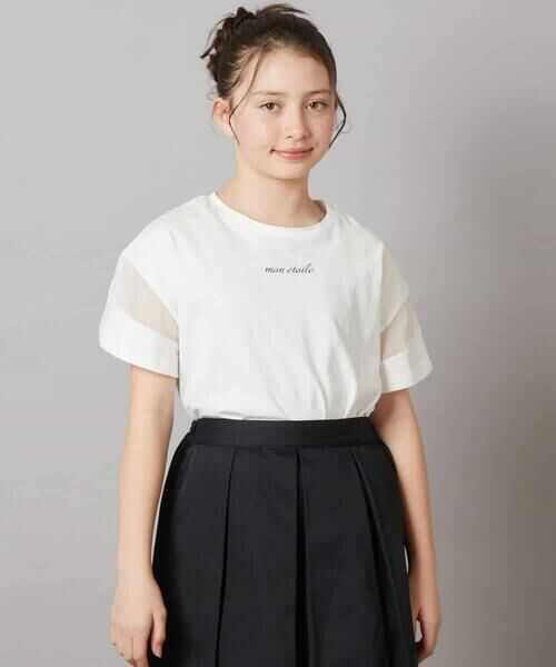 a.v.v / アー・ヴェ・ヴェ カットソー | 【累計1万枚販売/接触冷感/ジメジメ対策】[140-150]袖シアー切り替えトップス | 詳細15