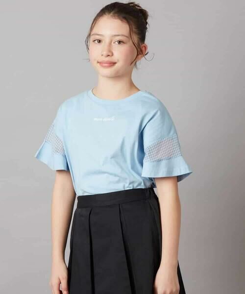 a.v.v / アー・ヴェ・ヴェ カットソー | 【累計1万枚販売/接触冷感/ジメジメ対策】[140-150]袖シアー切り替えトップス | 詳細3