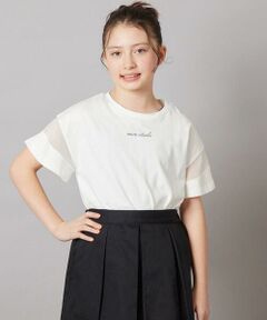 a.v.v / アー・ヴェ・ヴェ カットソー | 【累計1万枚販売/接触冷感/ジメジメ対策】[160]袖シアー切り替えトップス