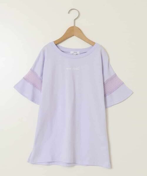 a.v.v / アー・ヴェ・ヴェ カットソー | 【累計1万枚販売/接触冷感/ジメジメ対策】[160]袖シアー切り替えトップス | 詳細2