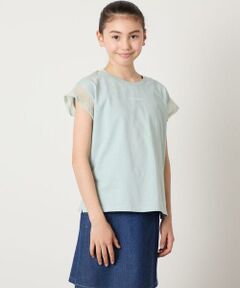 a.v.v / アー・ヴェ・ヴェ カットソー | 【カットソー人気NO.1】【接触冷感/ジメジメ対策/毛玉になりにくい/安心の綿100％】[100-160]シアーギンガムフレアスリーブＴシャツ