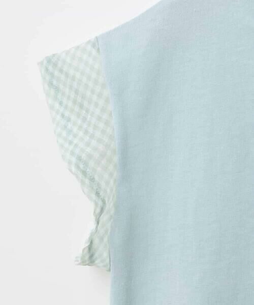 a.v.v / アー・ヴェ・ヴェ カットソー | 【カットソー人気NO.1】【接触冷感/ジメジメ対策/毛玉になりにくい/安心の綿100％】[100-160]シアーギンガムフレアスリーブＴシャツ | 詳細4