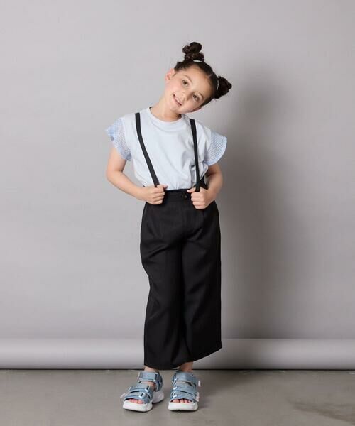 a.v.v / アー・ヴェ・ヴェ カットソー | 【カットソー人気NO.1】【接触冷感/ジメジメ対策/毛玉になりにくい/安心の綿100％】[100-160]シアーギンガムフレアスリーブＴシャツ | 詳細17