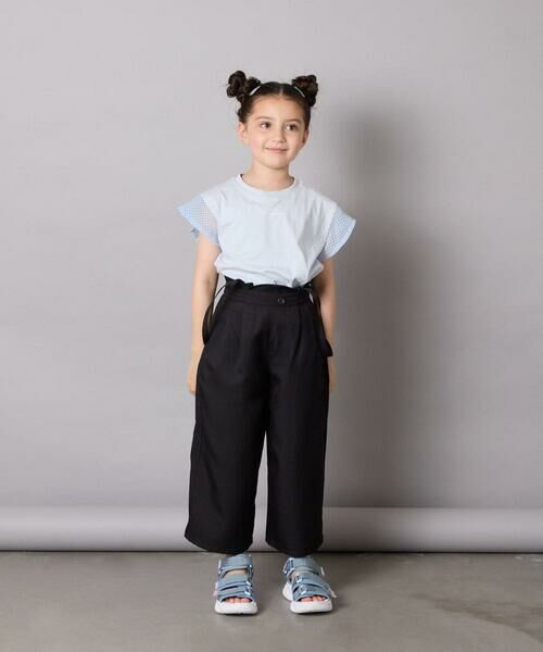 a.v.v / アー・ヴェ・ヴェ カットソー | 【カットソー人気NO.1】【接触冷感/ジメジメ対策/毛玉になりにくい/安心の綿100％】[100-160]シアーギンガムフレアスリーブＴシャツ | 詳細20