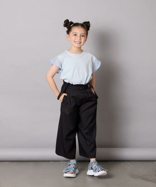 a.v.v / アー・ヴェ・ヴェ カットソー | 【カットソー人気NO.1】【接触冷感/ジメジメ対策/毛玉になりにくい/安心の綿100％】[100-160]シアーギンガムフレアスリーブＴシャツ | 詳細21