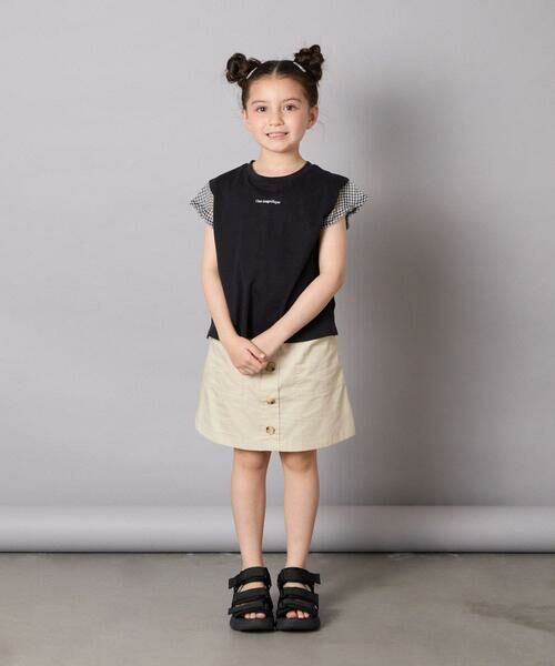 a.v.v / アー・ヴェ・ヴェ カットソー | 【カットソー人気NO.1】【接触冷感/ジメジメ対策/毛玉になりにくい/安心の綿100％】[100-160]シアーギンガムフレアスリーブＴシャツ | 詳細27