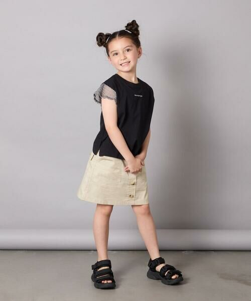 a.v.v / アー・ヴェ・ヴェ カットソー | 【カットソー人気NO.1】【接触冷感/ジメジメ対策/毛玉になりにくい/安心の綿100％】[100-160]シアーギンガムフレアスリーブＴシャツ | 詳細28