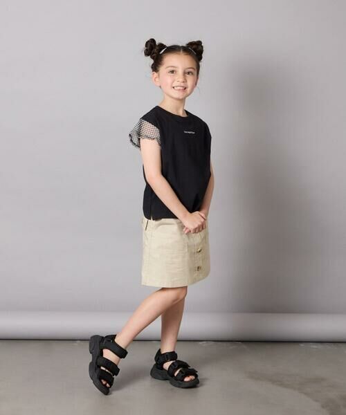 a.v.v / アー・ヴェ・ヴェ カットソー | 【カットソー人気NO.1】【接触冷感/ジメジメ対策/毛玉になりにくい/安心の綿100％】[100-160]シアーギンガムフレアスリーブＴシャツ | 詳細29