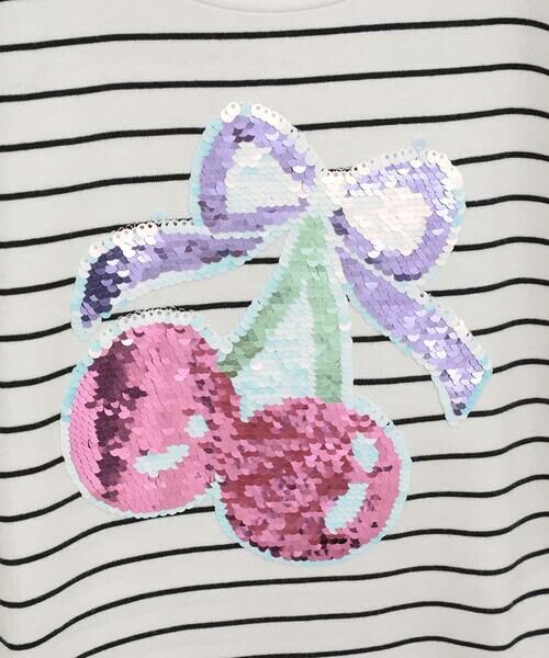 a.v.v / アー・ヴェ・ヴェ カットソー | 【接触冷感/ジメジメ対策/毛玉になりにくい/安心の綿100％】[100-150]スパンコールモチーフＴシャツ | 詳細12