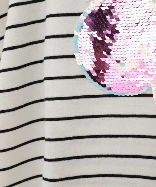 a.v.v / アー・ヴェ・ヴェ カットソー | 【接触冷感/ジメジメ対策/毛玉になりにくい/安心の綿100％】[100-150]スパンコールモチーフＴシャツ | 詳細13