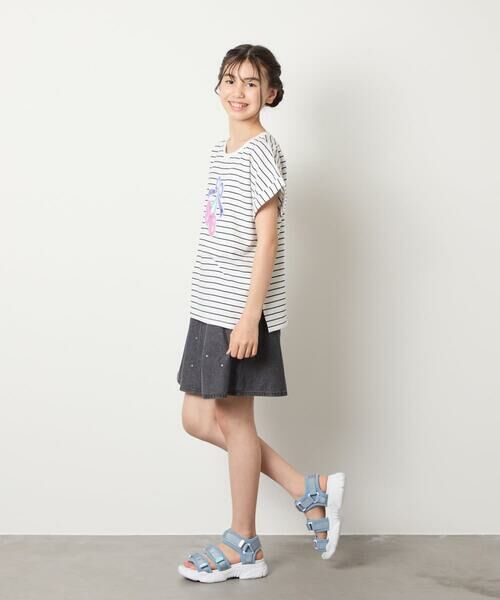 a.v.v / アー・ヴェ・ヴェ カットソー | 【接触冷感/ジメジメ対策/毛玉になりにくい/安心の綿100％】[100-150]スパンコールモチーフＴシャツ | 詳細16