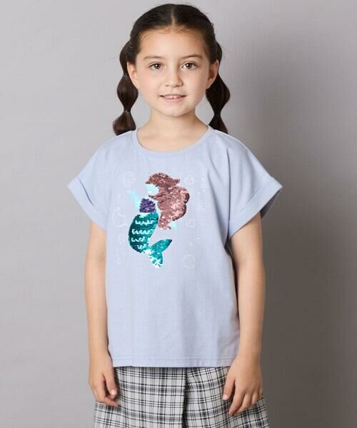 a.v.v / アー・ヴェ・ヴェ カットソー | 【接触冷感/ジメジメ対策/毛玉になりにくい/安心の綿100％】[100-150]スパンコールモチーフＴシャツ | 詳細18