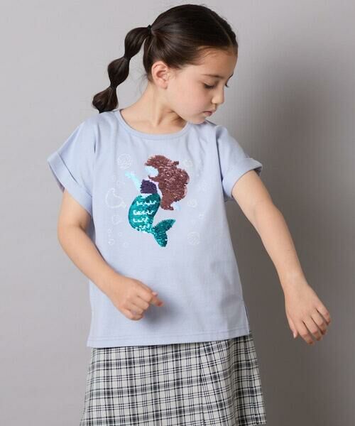 a.v.v / アー・ヴェ・ヴェ カットソー | 【接触冷感/ジメジメ対策/毛玉になりにくい/安心の綿100％】[100-150]スパンコールモチーフＴシャツ | 詳細20