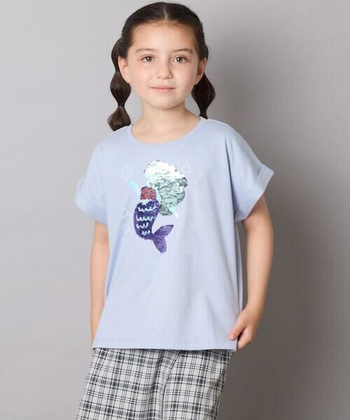 a.v.v / アー・ヴェ・ヴェ カットソー | 【接触冷感/ジメジメ対策/毛玉になりにくい/安心の綿100％】[100-150]スパンコールモチーフＴシャツ | 詳細21